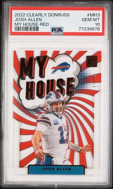 2022 Panini Josh Allen Clearly Donruss My House Red #MH-3 card image