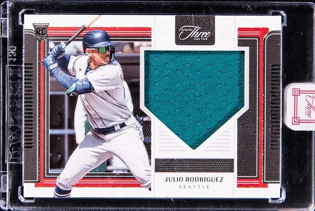 2022 Panini Julio Rodriguez Relic - Panini Encased Three and Two Jerseys #RJ-JR card image