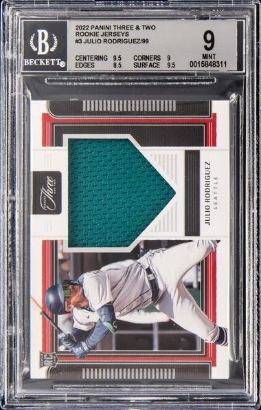 2022 Panini Julio Rodriguez Three and Two Jerseys #RJ-JR card image