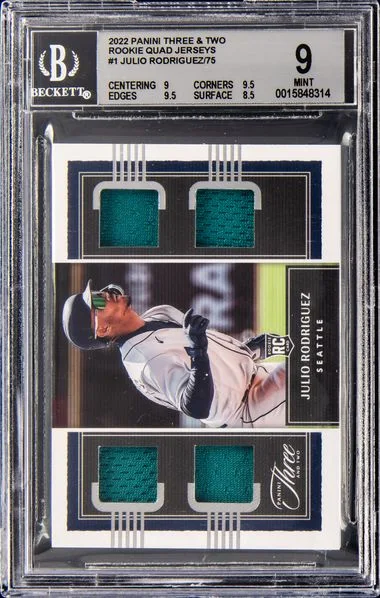 2022 Panini Julio Rodriguez Three and Two Quads Jerseys #RJJR card image