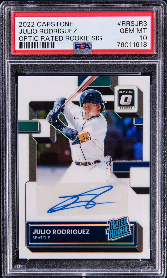 2022 Panini Julio Rodriguez Capstone Optic Rated Signature #RRS-JR3 card image