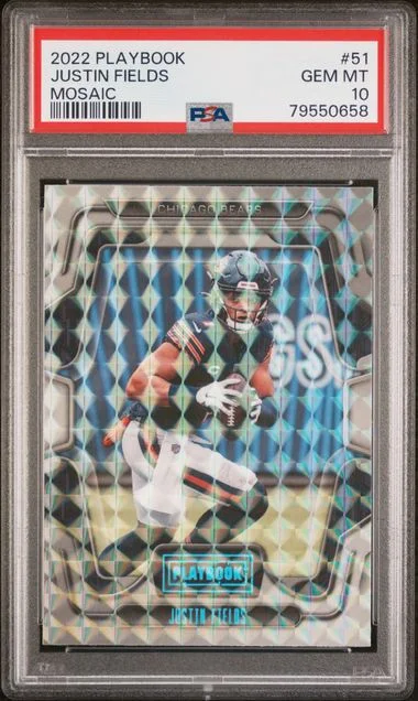2022 Panini Justin Fields Playbook Mosaic #51 card image