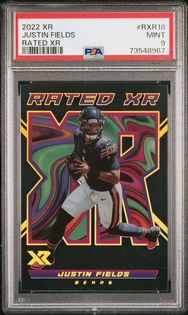 2022 Panini Justin Fields Xr Rated Xr #Rxr18 card image