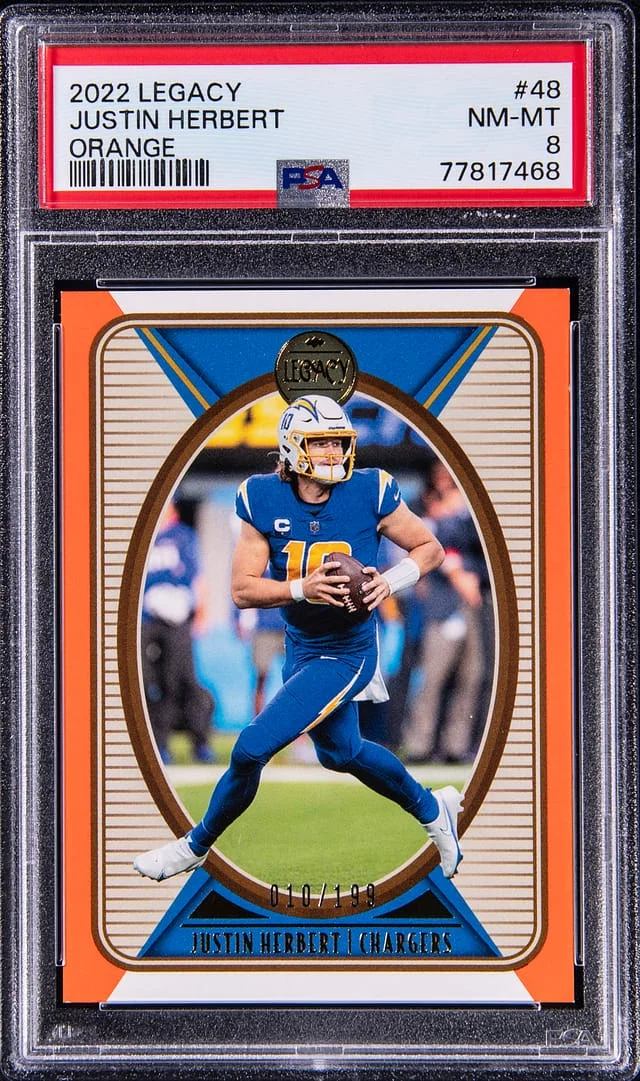 2022 Panini Justin Herbert Legacy Orange #48 card image