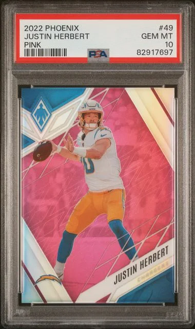 2022 Panini Justin Herbert Phoenix Pink #49 card image