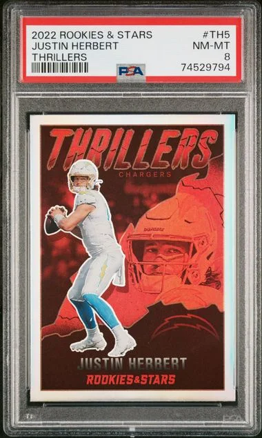 2022 Panini Justin Herbert Rookies & Stars Thrillers #TH-5 card image