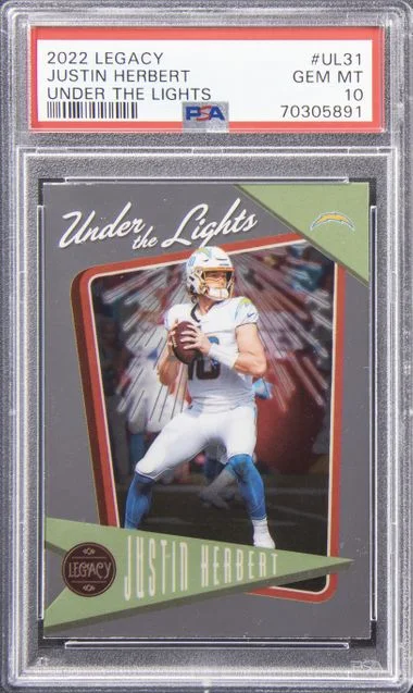 2022 Panini Justin Herbert Legacy Under The Lights #UL-31 card image