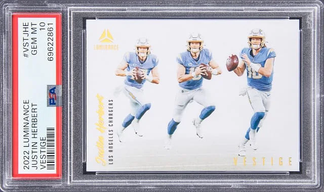 2022 Panini Justin Herbert Luminance Vestige #VST-JHE card image