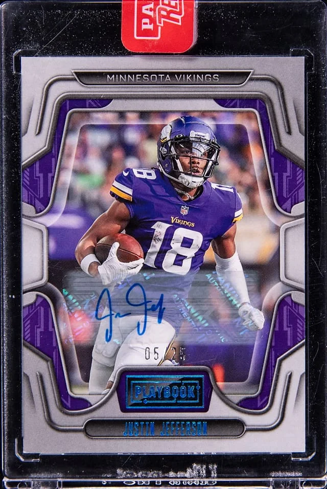 2022 Panini Justin Jefferson Playbook Signatures #61 card image