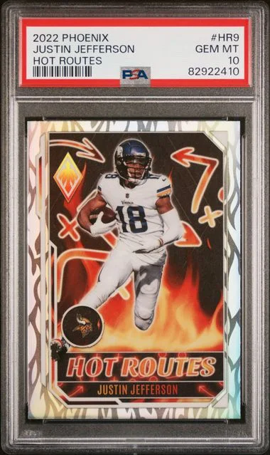 2022 Panini Justin Jefferson Phoenix Hot Routes #HR9 card image