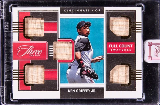 2022 Panini Ken Griffey Jr. Three and Two Full Count Swatches #FCS-JR card image