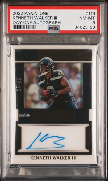 2022 Panini Kenneth Walker III One Day One Autograph #113 card image