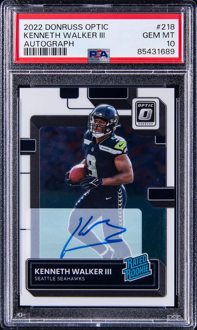 2022 Panini Kenneth Walker III Dornuss Optic Autograph #218 card image