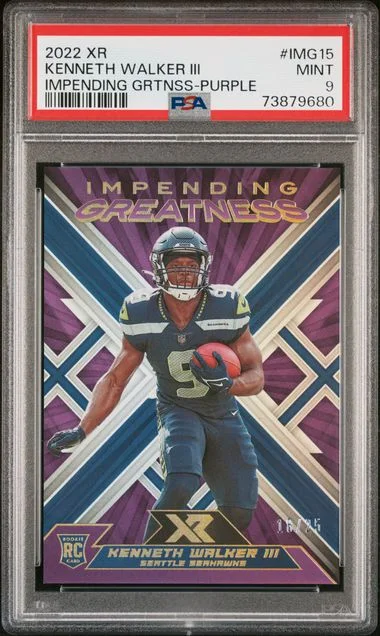 2022 Panini Kenneth Walker III Xr Impending Greatness Purple #IMG-15 card image