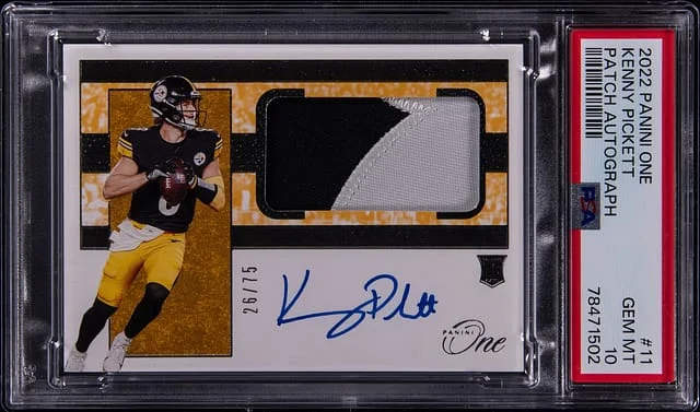 2022 Panini Kenny Pickett One Patch Autograph (RPA) #11 card image