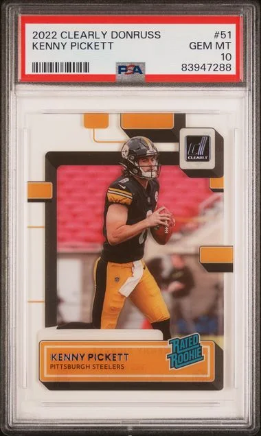 2022 Panini Kenny Pickett Clearly Donruss Purple #51 card image