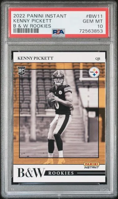 2022 Panini Kenny Pickett Instant Black & White Rookies #BW11 card image