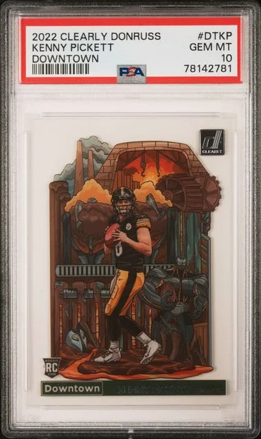 2022 Panini Kenny Pickett Clearly Donruss Downtown #DTKP card image