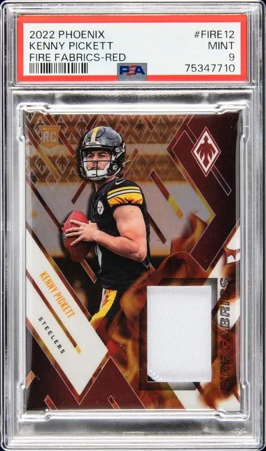 2022 Panini Kenny Pickett Phoenix Fire Fabrics Red #Fire12 card image