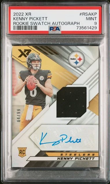 2022 Panini Kenny Pickett Xr Swatch Autographs #RSAKP card image