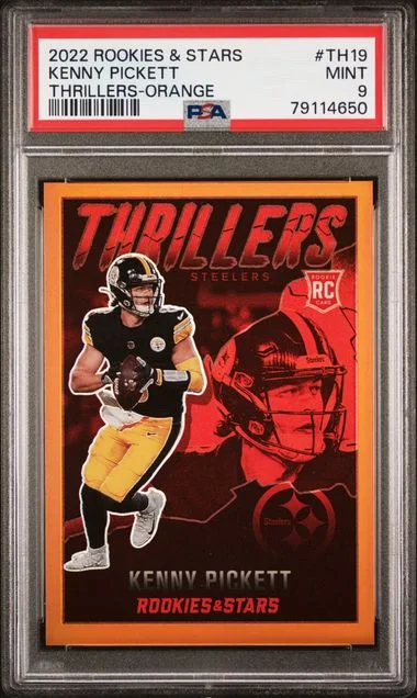 2022 Panini Kenny Pickett Rookies & Stars Thrillers Orange #TH-19 card image
