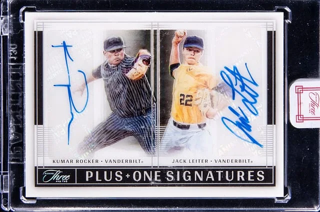 2022 Panini Kumar Rocker/Jack Leiter Three and Two Plus One Autographs Holo Silver #POA-AJ card image