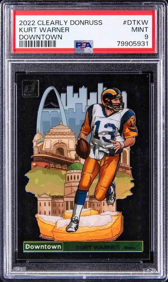 2022 Panini Kurt Warner Clearly Donruss Downtown #DT-KW card image