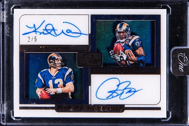 2022 Panini Kurt Warner/Isaac Bruce One Plus One Signatures #149 card image
