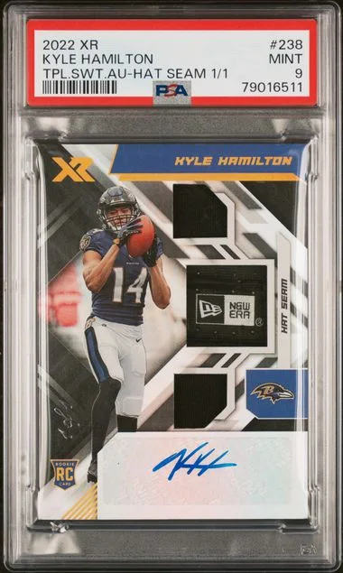 2022 Panini Kyle Hamilton Zenith Patch Autograph #238 card image