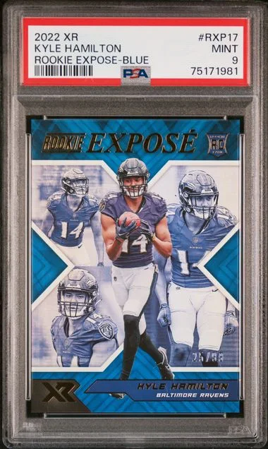 2022 Panini Kyle Hamilton Xr Expose Blue #Rxp17 card image