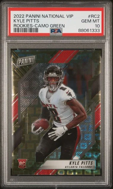 2022 Panini Kyle Pitts National VIP Rookies Camo Green #RC2 card image