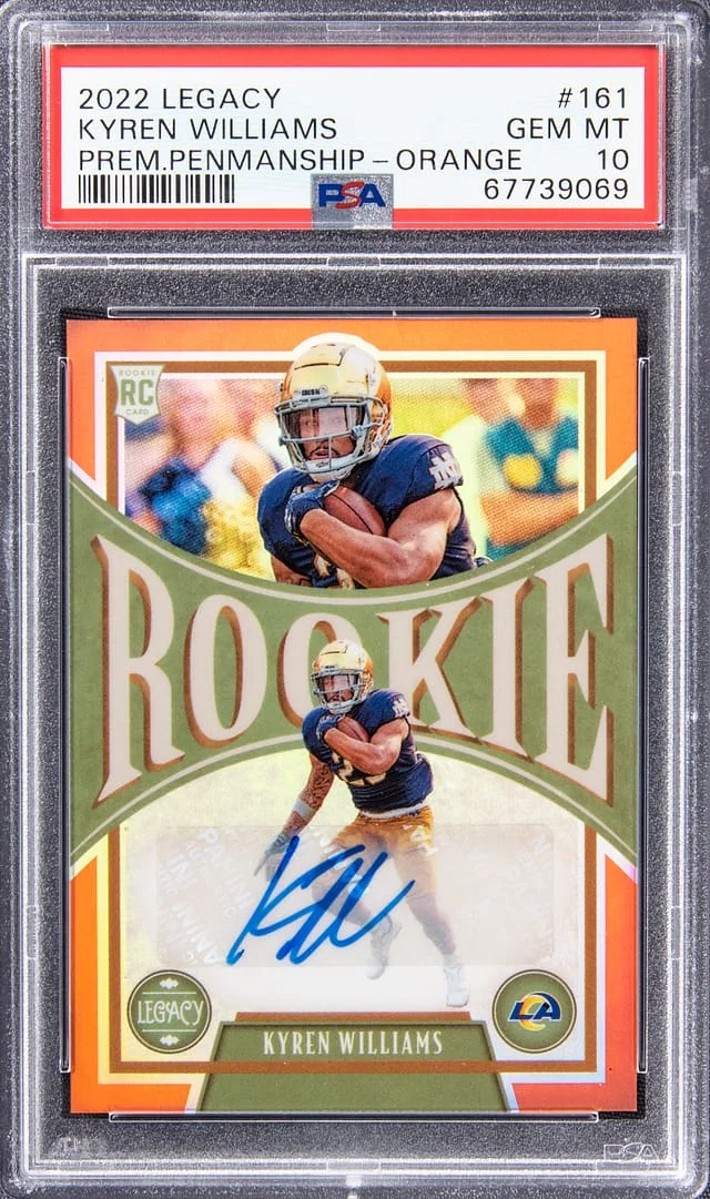 2022 Panini Kyren Williams Legacy Premium Penmanship Orange #161 card image
