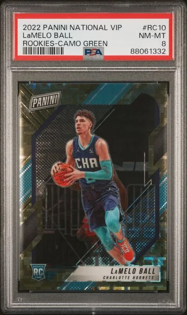 2022 Panini Lamelo Ball National VIP Rookies Camo Green #RC10 card image