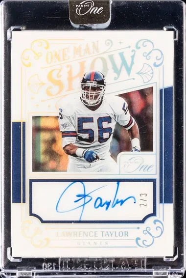 2022 Panini Lawrence Taylor One Football One Man Show Autographs Foil #166 card image