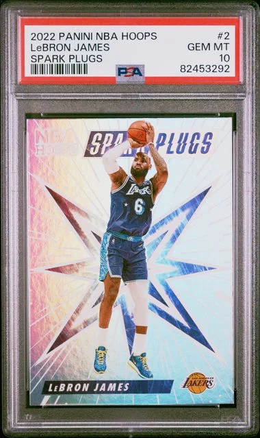 2022 Panini LeBron James NBA Hoops Spark Plugs #2 card image