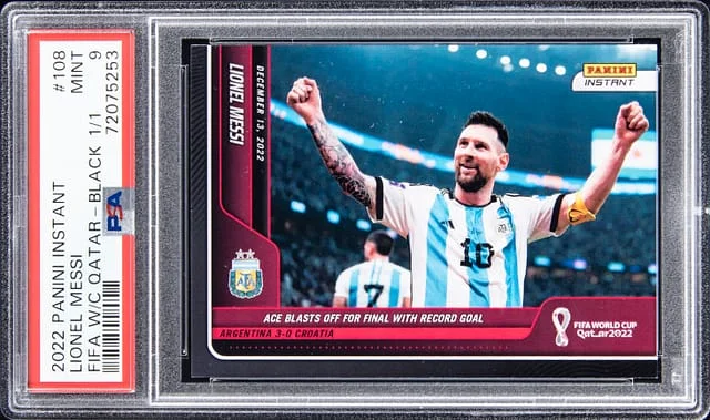 2022 Panini Lionel Messi Instant Fifa World Cup Qatar #108 card image