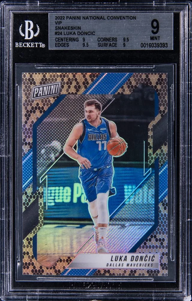 2022 Panini Luka Doncic National Convention VIP Snakeskin Prizm #24 card image