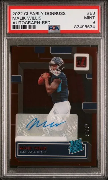 2022 Panini Malik Willis Clearly Donruss Autograph-Red #53 card image