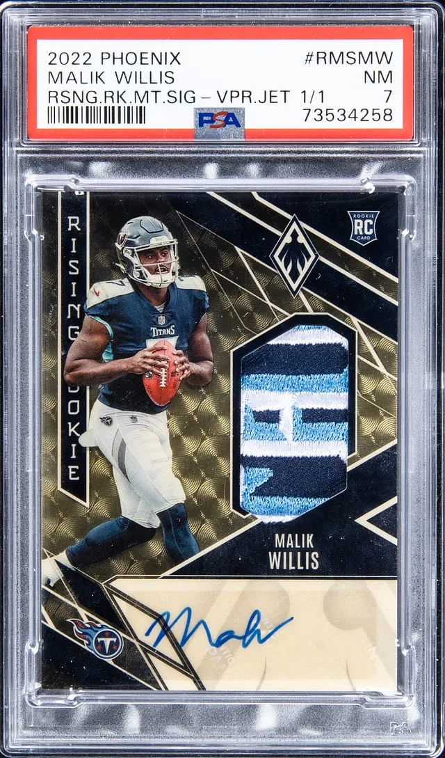 2022 Panini Malik Willis Phoenix Rising Materials Signature Vapor Jet #RMS-MW card image