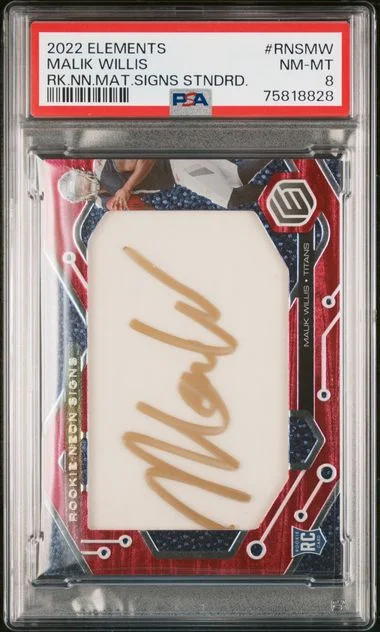 2022 Panini Malik Willis Elements Neon Material Signs Standard #RNS-MW card image