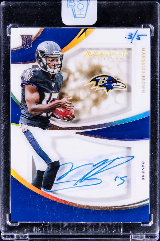 2022 Panini Marquise Brown Honors Immaculate Shadow Box Autograph #RSD-MB card image