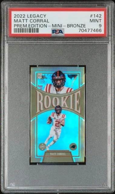 2022 Panini Matt Corral Legacy Premium Edition Mini Bronze #142 card image