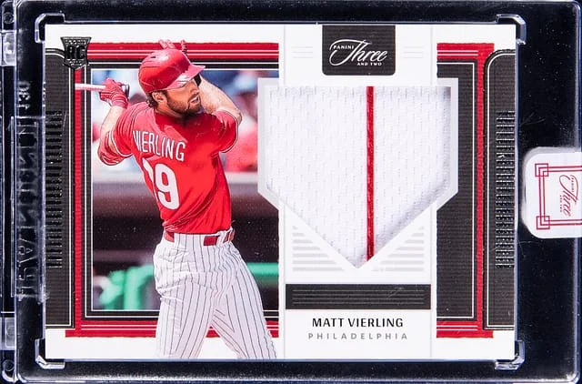 2022 Panini Matt Vierling Relic - Panini Encased Three and Two Jerseys #RJ-MV card image