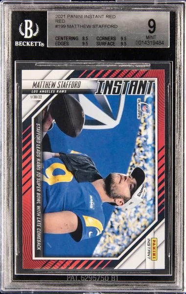 2022 Panini Matthew Stafford Instant Red #199 card image