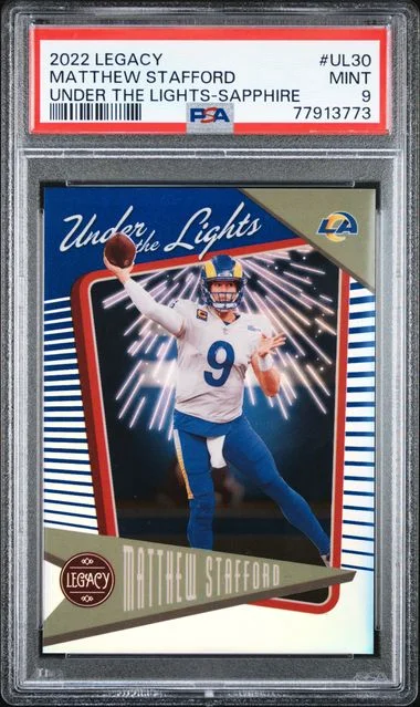 2022 Panini Matthew Stafford Legacy Under The Lights Sapphire #Ul30 card image