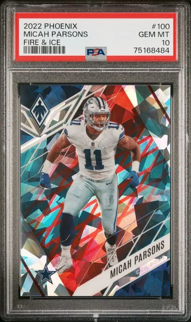 2022 Panini Micah Parsons Phoenix Fire & Ice #100 card image