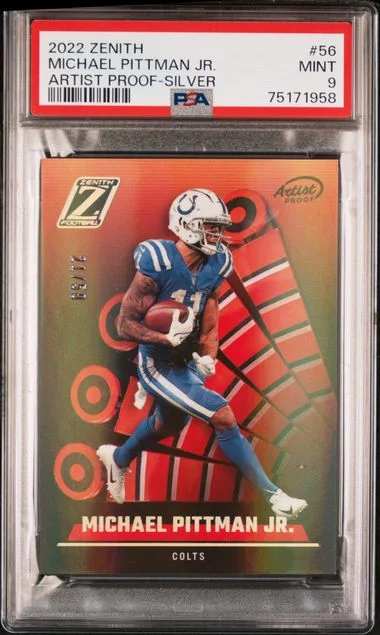 2022 Panini Michael Pittman Jr. Zenith Artist Proof-Silver #56 card image