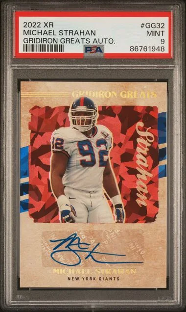 2022 Panini Michael Strahan XR Gridiron Greats #GG32 card image