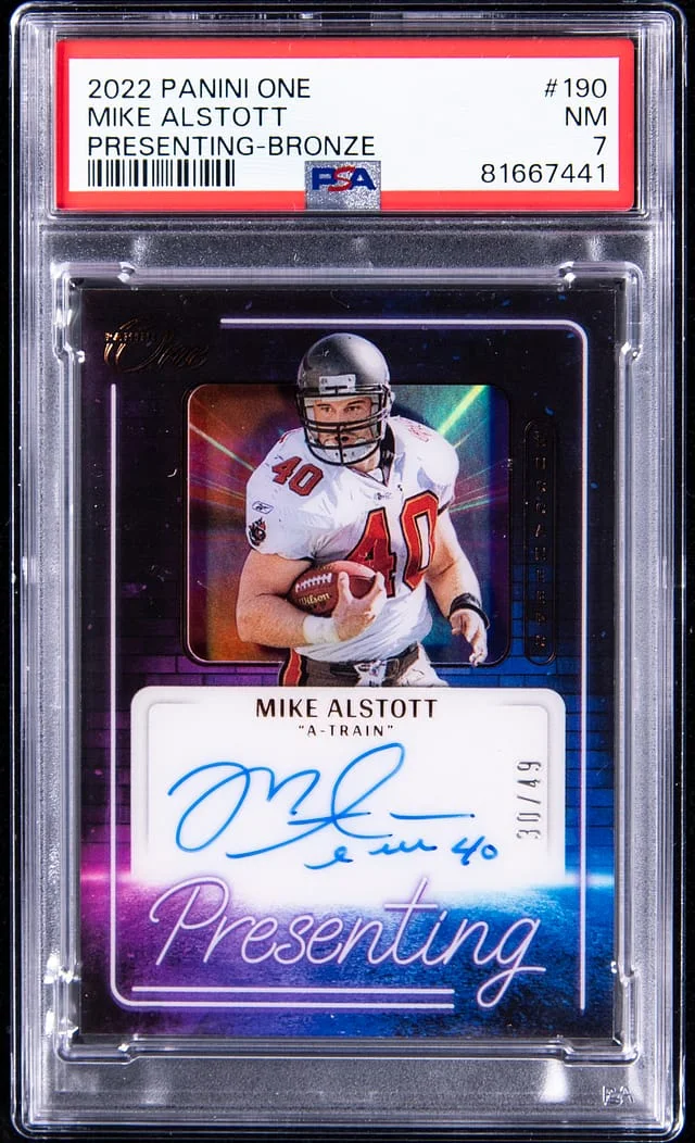 2022 Panini Mike Alstott One Presenting Bronze #190 card image