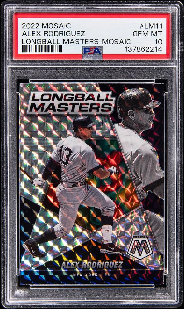 2022 Panini Mosaic Alex Rodriguez Longball Masters-Mosaic #LM11 card image